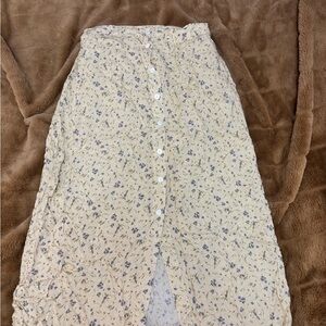 Dress Forum Cream Floral Maxi Skirt